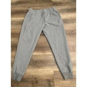 PUMA MEN'S MODERN BASICS FLEECE JOGGERS GRAY SIZE L ELASTIC WAIST RIBBED CUFFS